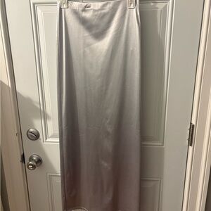 Wild Fable Shimmering Silver Maxi Skirt